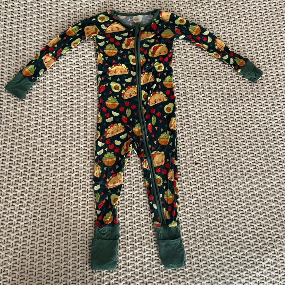 Little Sleepies Taco print - 12-18 months